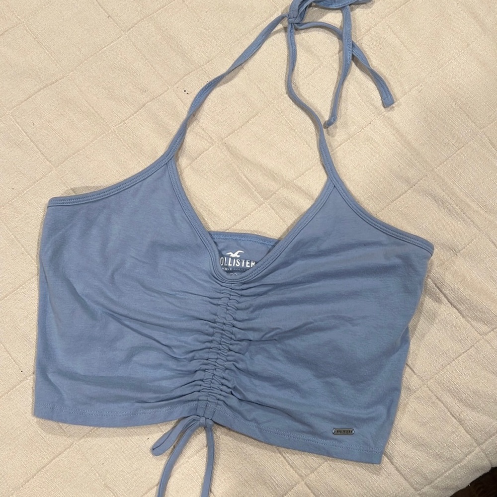 Hollister light blue crop tops, size L